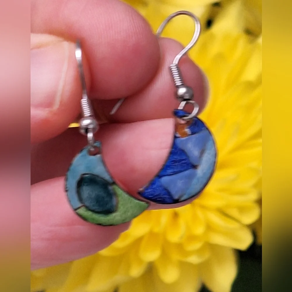 Funky, Dangle | Moon Earrings
